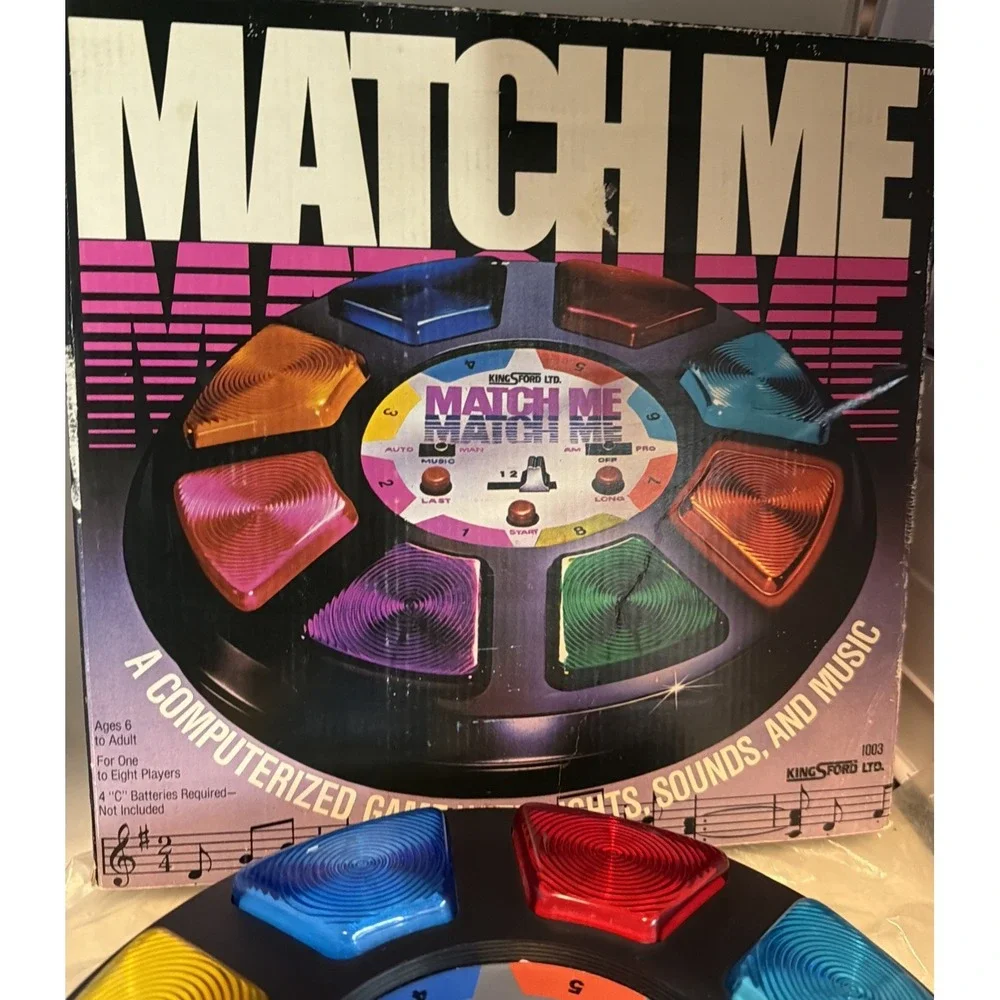 1979 Kingsford Match Me Computerized Game of Lights Sounds & Music w/ Box WORKS